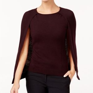 Kobi Halperin Women's Burgundy Cape Sweater
